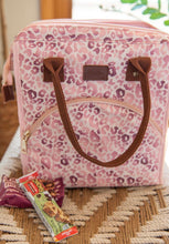 Load image into Gallery viewer, Rose Gold + Leopard Cooler Lunch Bag
